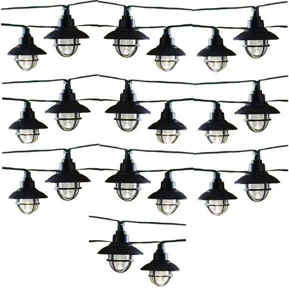 (3 Sets) 20-Light Solar Black Integrated LED Nautical String Lights, 19.25 Ft. - Picture 1 of 6